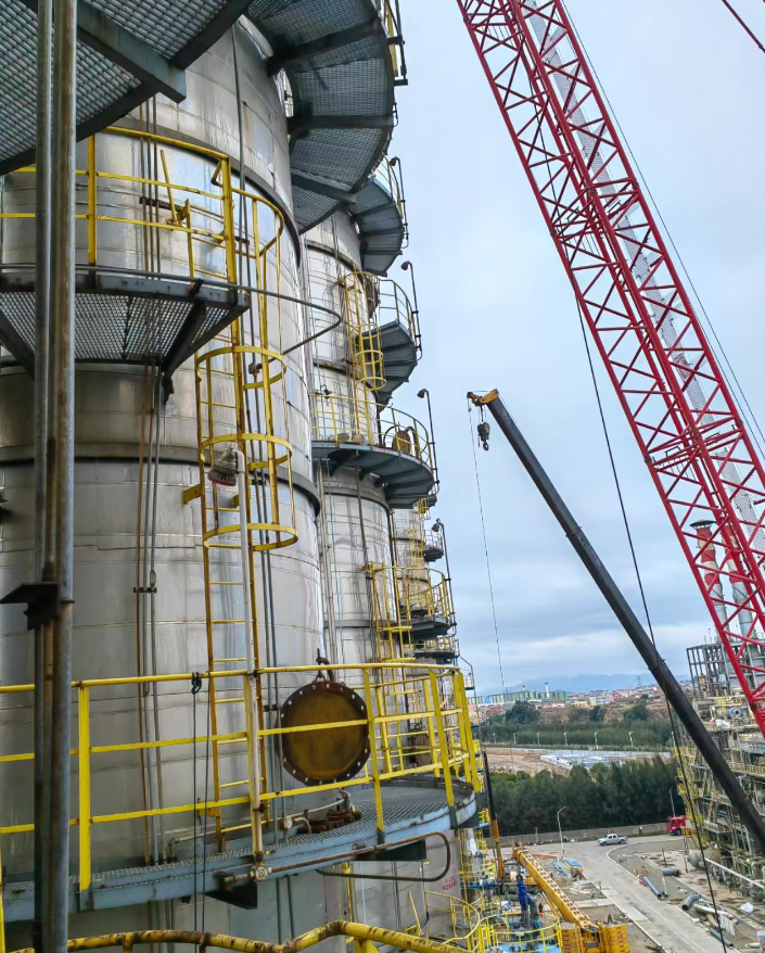 甘肃某企业脱硫项目安装现场